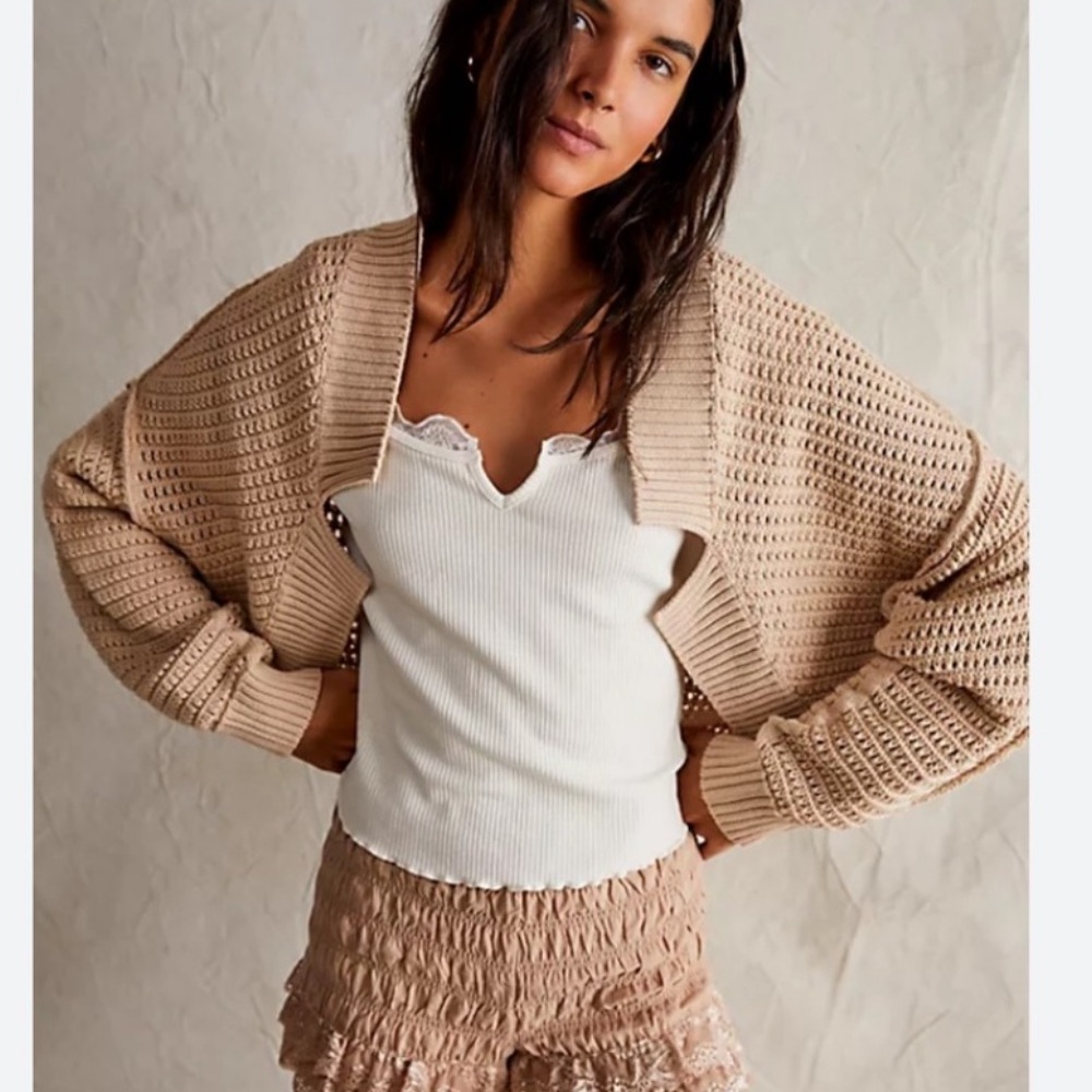 We the Free East to West Cardi. Open Knit Cardigan